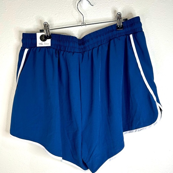 Otos Active Women’s Plus Size 1X Navy Blue Athletic Shorts Pockets Workout Gym - Picture 8 of 8